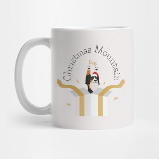 Bernese Mountain Dog Inside Christmas Box Mug